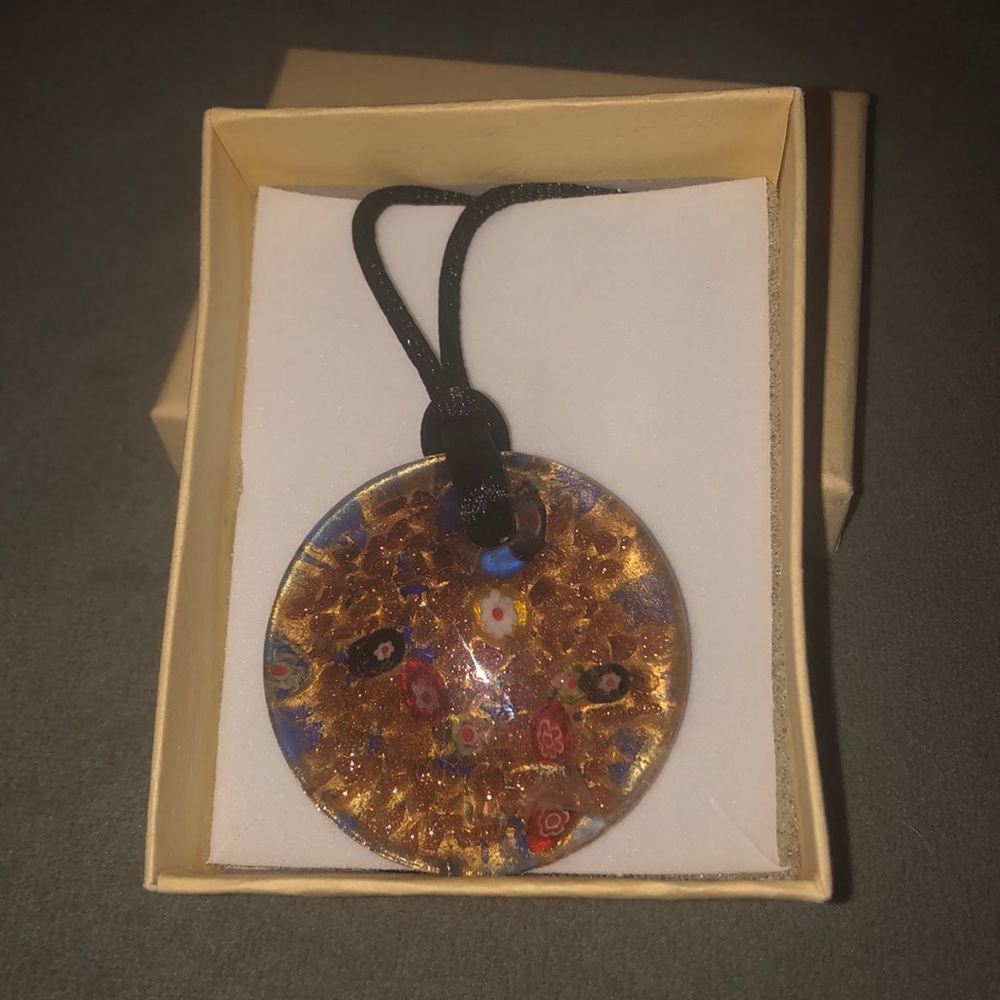 Murano glass cord necklace